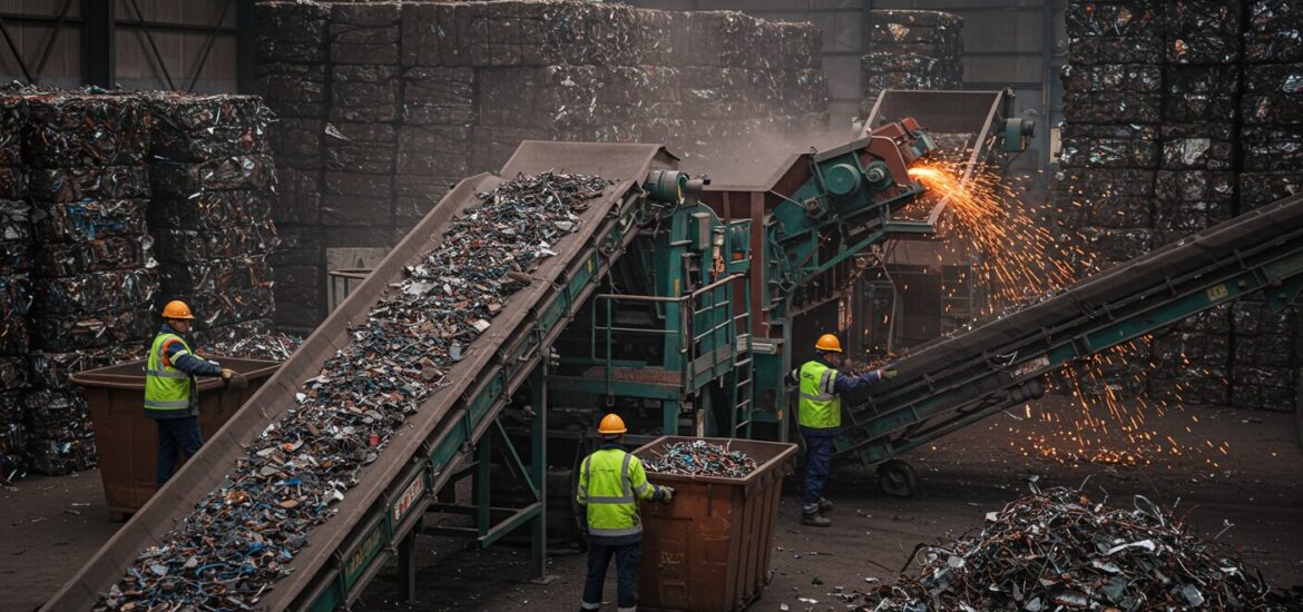 recyclage de déchets métalliques
