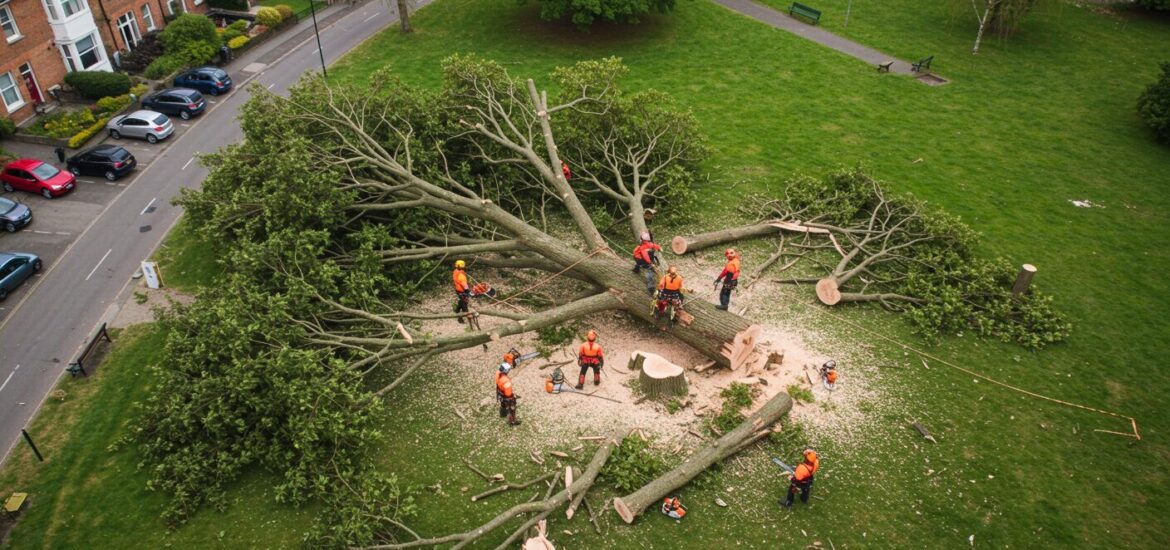 travaux d'abattage d'arbre